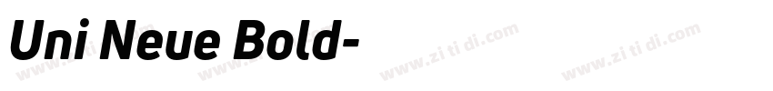 Uni Neue Bold字体转换
